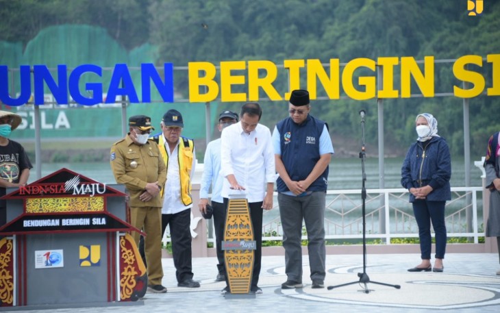 Presiden Jokowi saat Resmikan Bendungan Beringin Sila