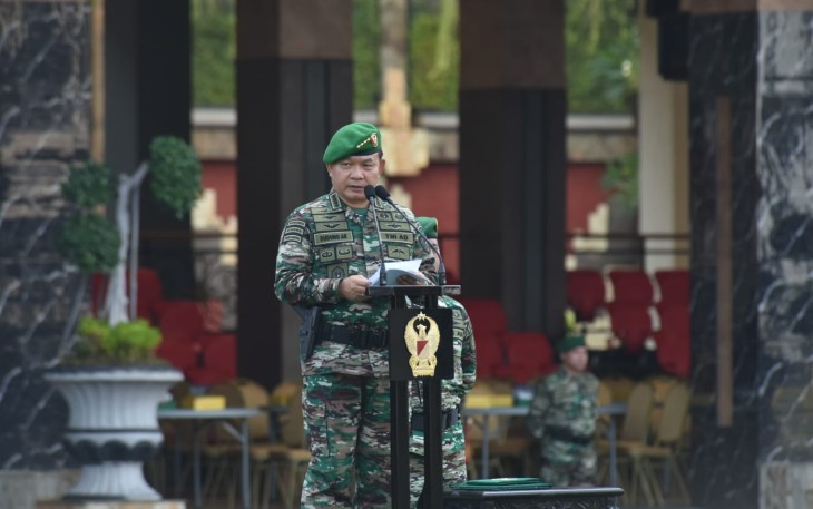 Kasad Jenderal TNI Dr. Dudung Abdurachman saat menjadi Irup peringatan Hari Juang TNI AD di Mabesad, Jakarta (Kamis, 15/12/2022)