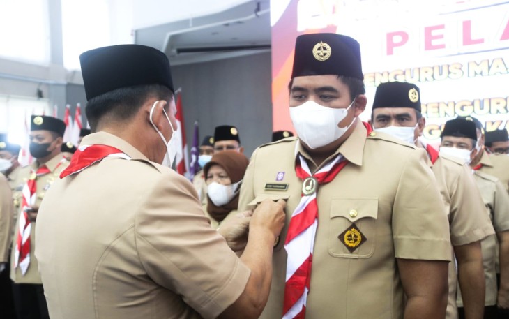 Gubernur Kepri H Ansar Ahmad saat Lantik Roby Kurniawan SPWK Jadi Kamabicab Bintan