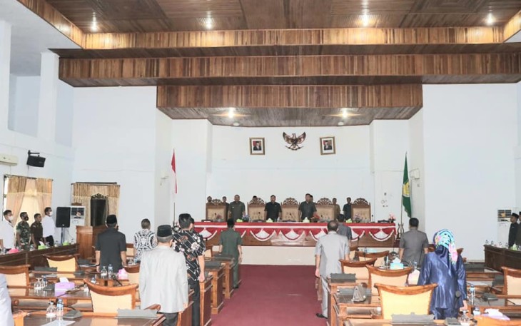 Rapat Paripurna DPRD Seluma Dengar Jawaban Bupati terhadap Pandangan Umum Fraksi-Fraksi Atas Raperda Pertanggungjawaban APBD 2021, Senin (20/06/22).