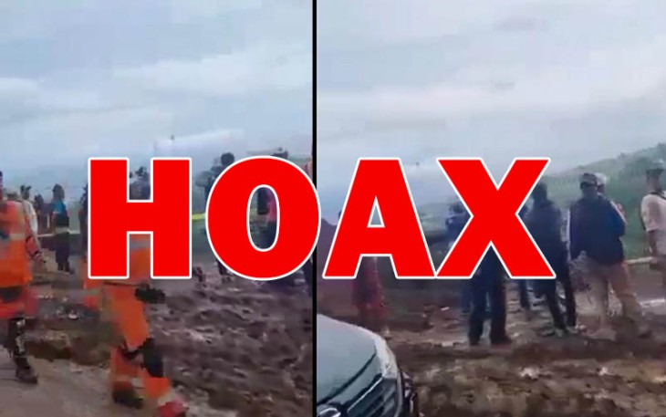Hoaks video Lokasi Longsor Tempat Maksiat