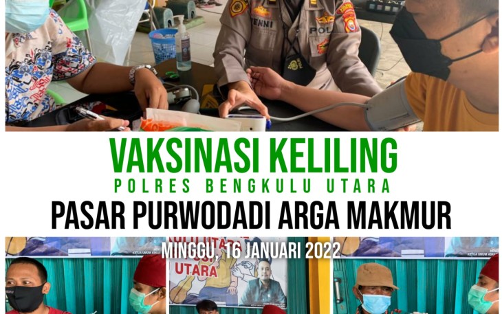 Percepat Pencapaian Target Vaksinasi, Polres BU Gelar Vaksin Keliling