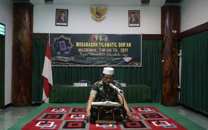 Kodim Ngawi Ikuti Lomba Musabaqoh Tilawatil Qur'an Tingkat Makorem