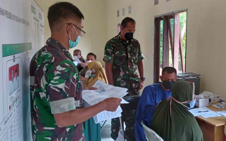 Percepatan Penanganan Covid-19, Koramil Waru Gelar Vaksinasi Dosis II dan III