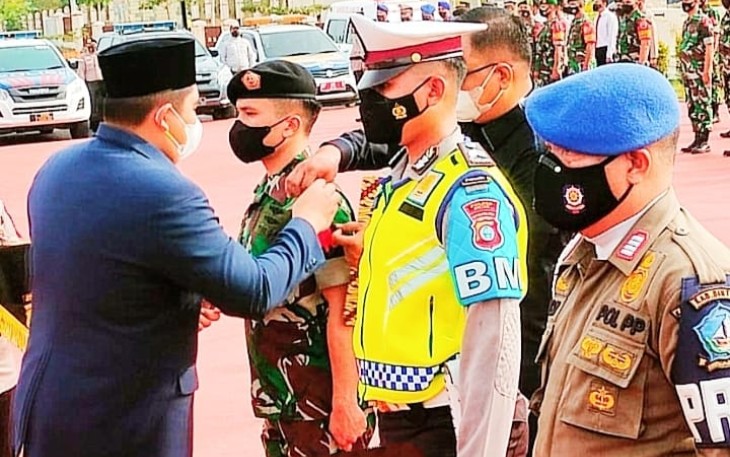 Apel gelar pasukan Ops Ketupat Seligi 2022, di lapangan Polres Bintan, Jumat (22/4/2022)
