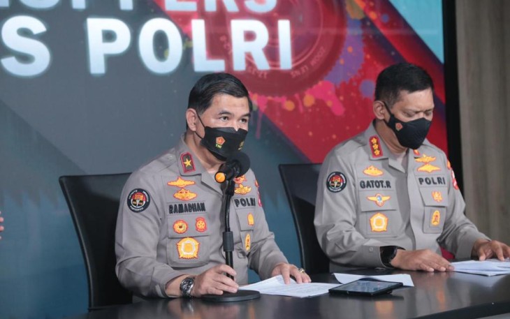 Brigjen Pol Ahmad Ramadhan sampaikan pencapaian hasil program 1 juta vaksinasi. Sabtu (23/4/2022)