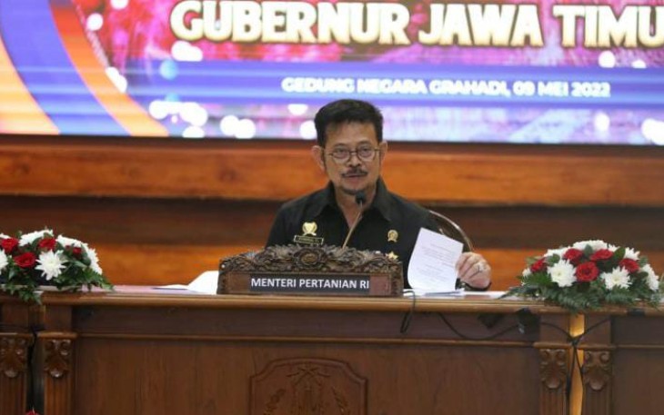 Mentan RI saat kunjungan kerja di provinsi Jawa timur. Selasa (10/05/2022)