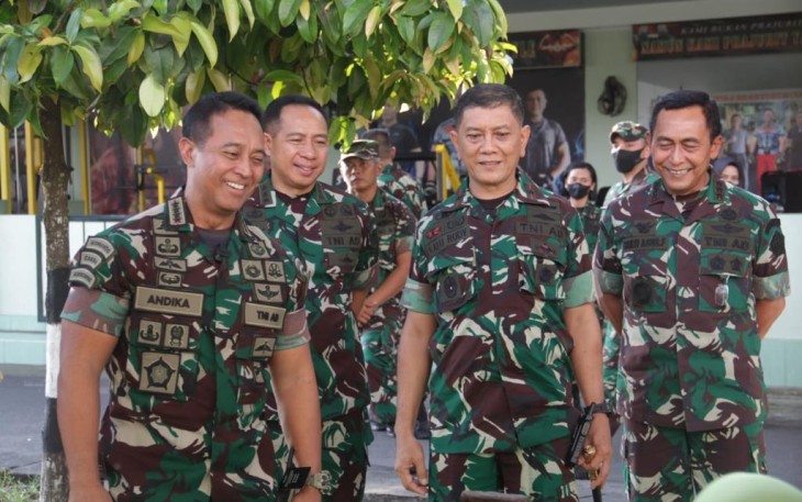 Panglima TNI saat berada  di Makorem 162/WB. Jum'at (13/05/2022)