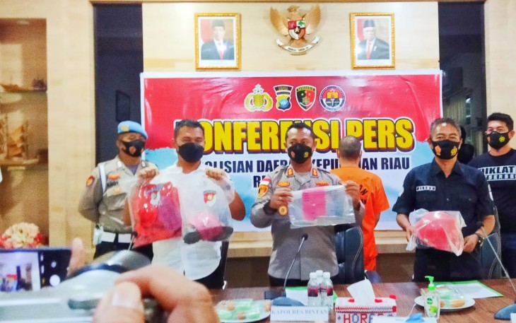 Konferensi Pers Polres Bintan.