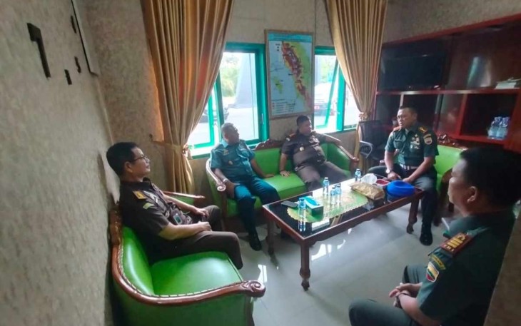 Dandenpom 1/2 Sibolga saat menerima kunjungan Ka Odmil I-02 Medan dan Kajatisu