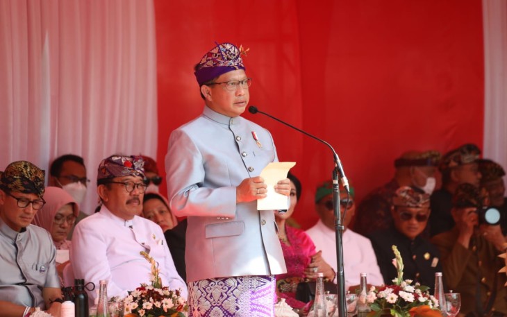 Mendagri saat menyampaikan sambutan di acara Pesta Kesenian Bali