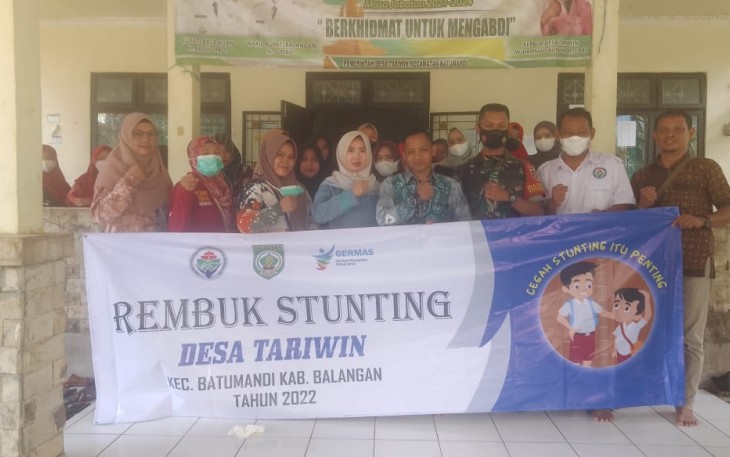 Praka Riza saat rembuk stunting di desa Tariwin