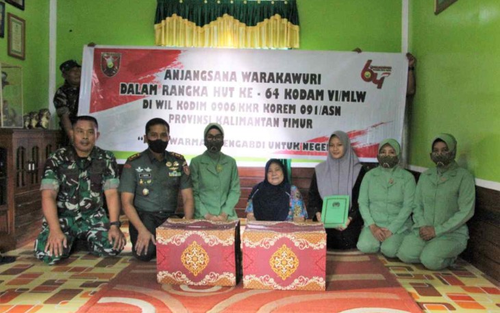 Anjangsana Kodim 0906/Kkr ke kediaman warakawuri