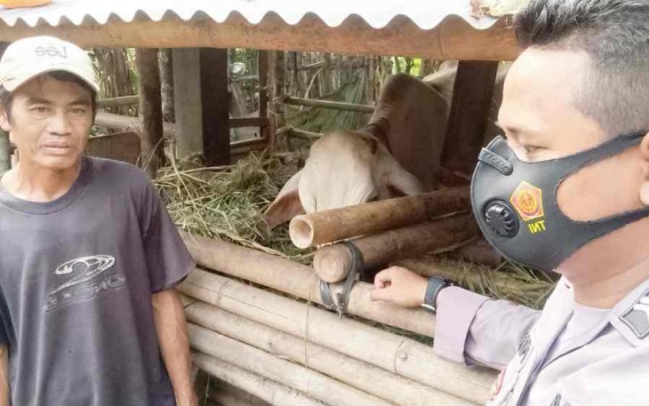 Pengecekan hewan ternak antisipasi penyebaran virus PMK di wilayah Polres Banjarnegara 