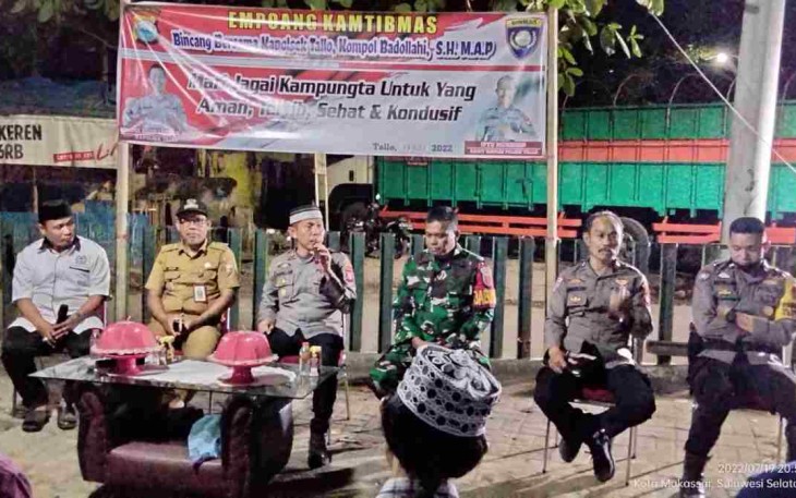 Kapolsek Tallo gelar safari Kamtibmas
