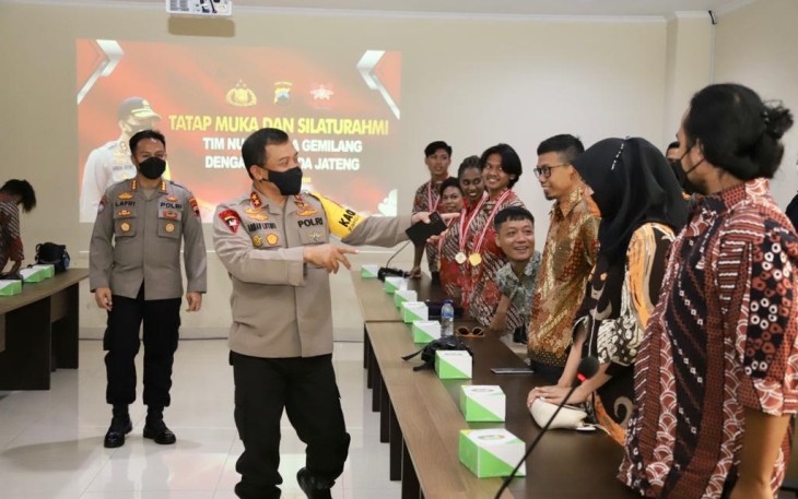 Kapolda Jateng saat menyapa Tim Nusantara Gemilang 