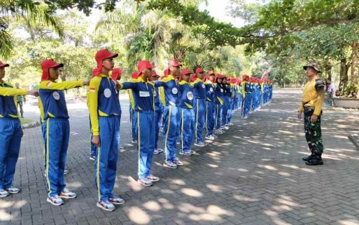 Latihan calon paskibraka kabupaten Madiun