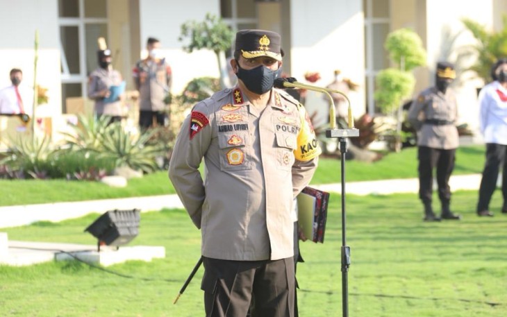 Kapolda Jateng saat memberikan arahan