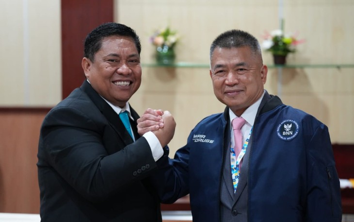 Kepala BNN RI bersama kepala ONCB Thailand di Hotel Merusaka Nusa Dua Bali