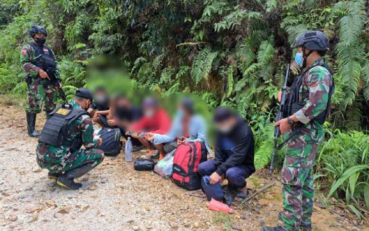 Satgas perbatasan amankan PMI ilegal di jalur tidak resmi