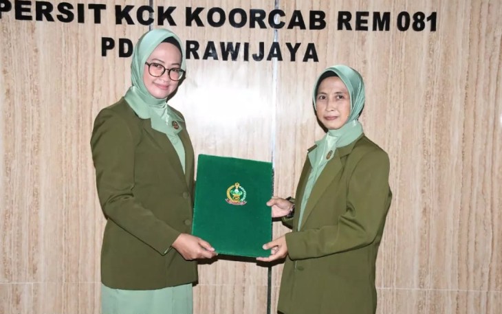 Pelantikan pejabat baru di lingkungan Seksi Penerangan Persit KCK Koorcab Rem 081 PD V/Brawijaya