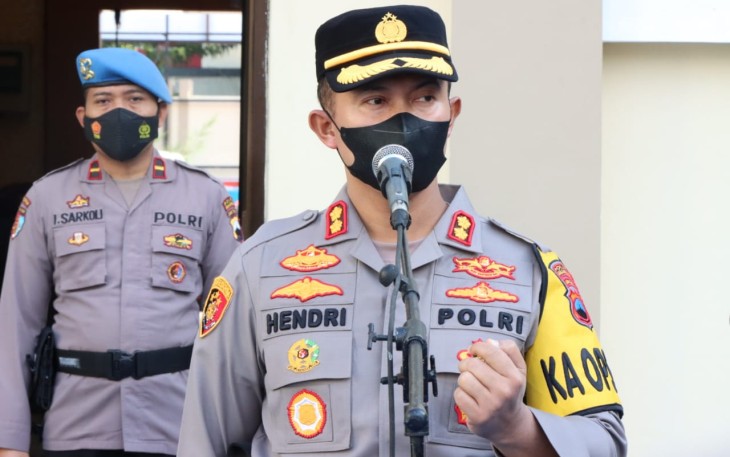 Kapolres Banjarnegara AKBP Hendro Yulianto saat berikan arahan apel pagi anggotanya