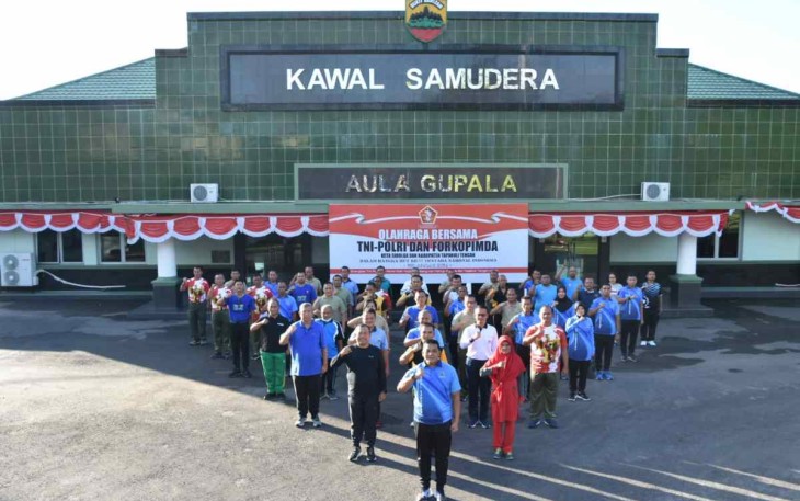 Olahraga bersama TNI-POLRI dan Forkopimda 