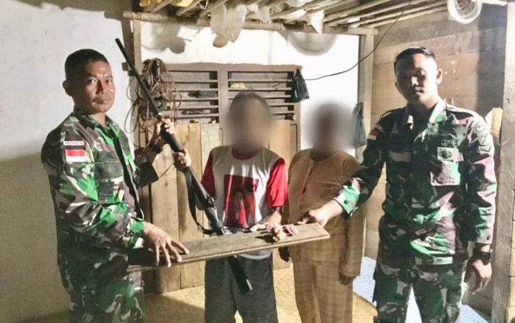 Terima senpi rakitan warga perbatasan 