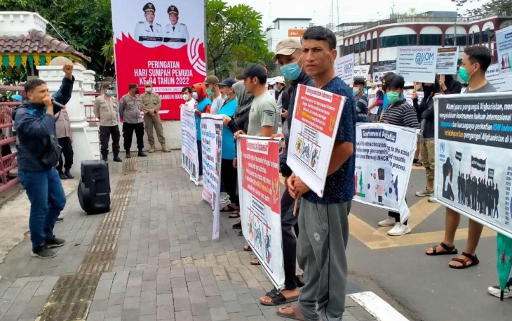 Unras pengungsi Afganistan 