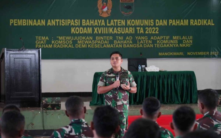 Pembekalan prajurit Kodam XVIII Kasuari 