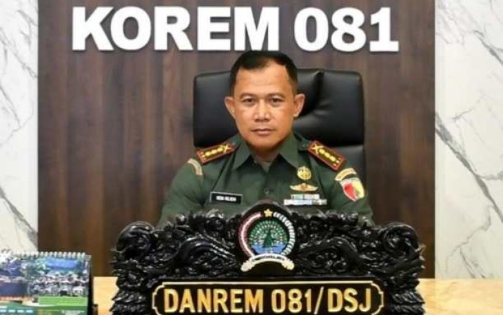 Danrem 081/DSJ Kolonel Inf Deni Rejeki saat konferensi pers 