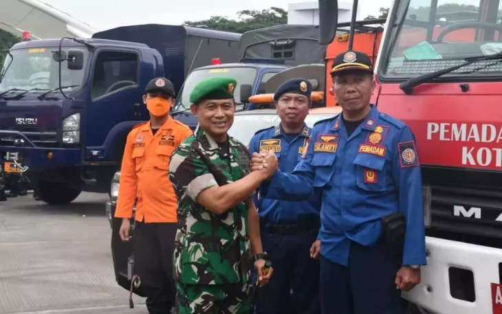 Danrem 081/DSJ Kolonel Inf Deni Rejeki saat apel Kesiapsiagaan bencana