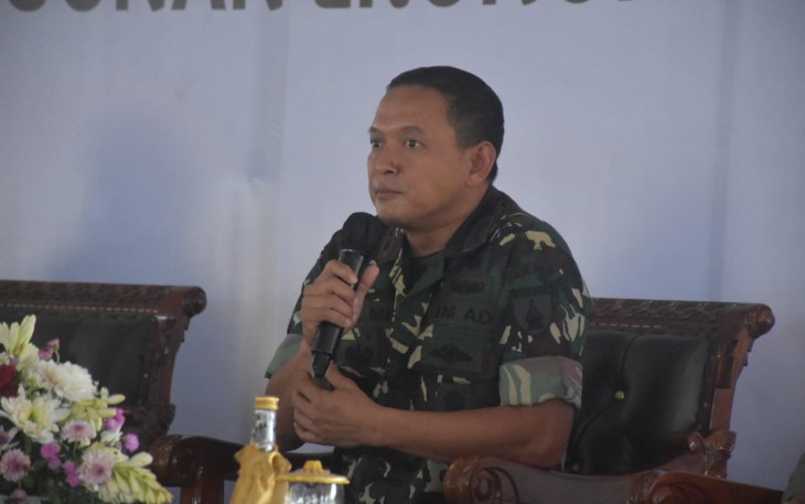 Dandim 0803/Madiun Letkol Inf Meina Helmi saat menjadi narasumber dalam Rakor Pejabat Pemerintah di Madiun, Senin (5/12)