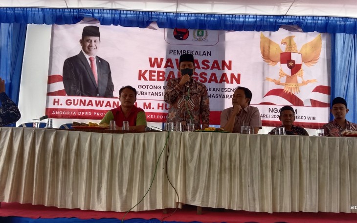 H. Gunawan, S.H., M.Hum, saat memaparkan arti gotong royong 