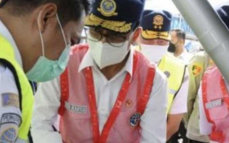 Menhub inspeksi bandara Soekarno Hatta. Minggu (24/4/2022)