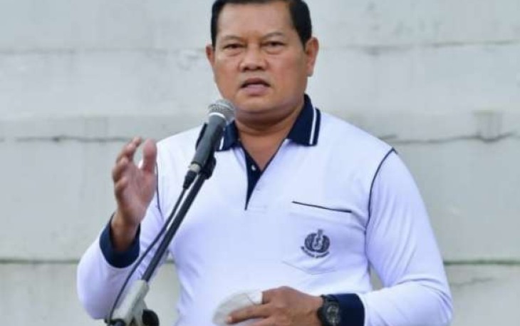 Kasal saat memberikan sambutan dalam olahraga bersama di Mabesal. Selasa (17/05/2022)
