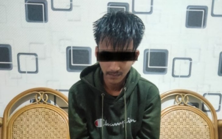 Terduga pelaku saat diamankan