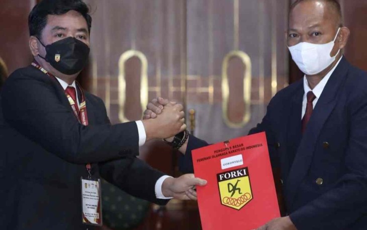 Menteri ATR/BPN saat acara pelantikan 17 Pengprov PB Forki