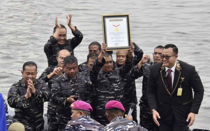 Rekor Muri Water Trappen TNI AL, Rabu (5/10)