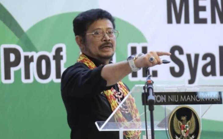 Mentan SYL saat memberikan sambutan di Kantor Gubernur Papua Barat 