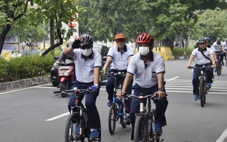 Jaga Kebugaran Fisik Prajurit Kolinlamil Gowes Bersama