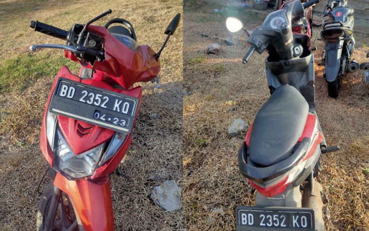 Motor yang dikendarai korban
