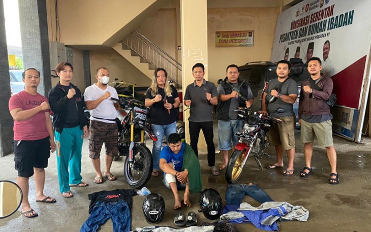 Tersangka saat diamankan