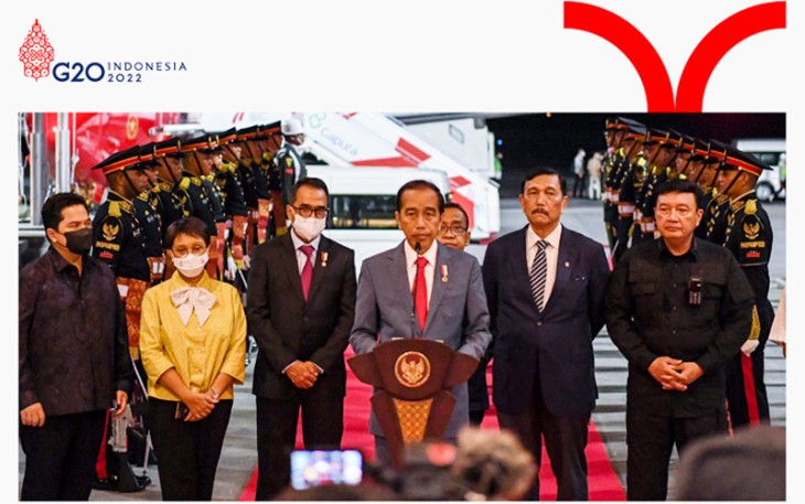 Presiden RI Ir H Joko Widodo saat Jumpa Pers, Minggu (13/11/2022) di Bali.