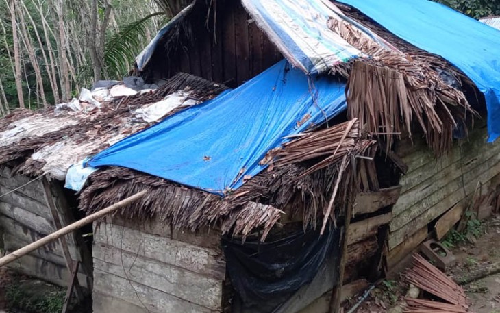 Kediaman Sumiati, Warga Dusun Emplasmen P Baru, Desa Perk Julok Rayeuk Utara, Kecamatan Indra Makmur, Kabupaten Aceh Timur