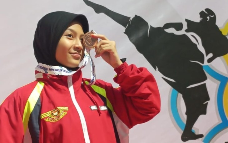 Sabella Letiza Orvala, siswa SMP Muhammadiyah PK Kottaabarat Surakarta peraih juara kempo tingkat nasional