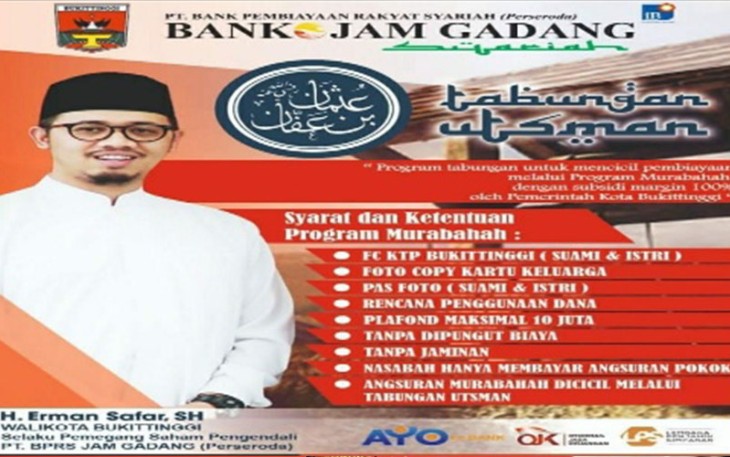 Wali Kota Bukittinggi Erman Safar