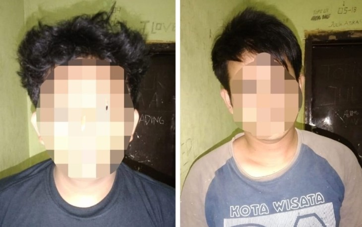 Dua Terduga Pelaku saat Diamankan 