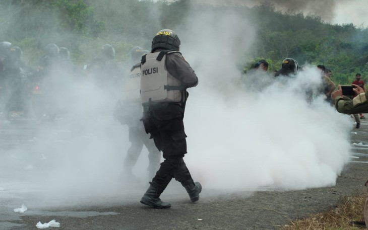 Latihan Sispamkota di Balangan