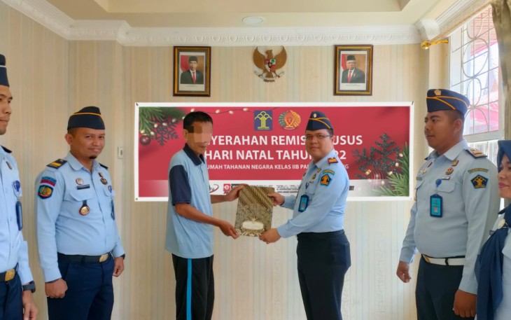 Kepala Rumah Tahanan Negara Kelas IIB Padang Panjang Auliya Zulfahmi, yang didampingi oleh pejabat struktural dan pegawai Rutan Padang Panjang, berlangsung di Aula Sekretariat Rupajang, Minggu (25/12/2022).